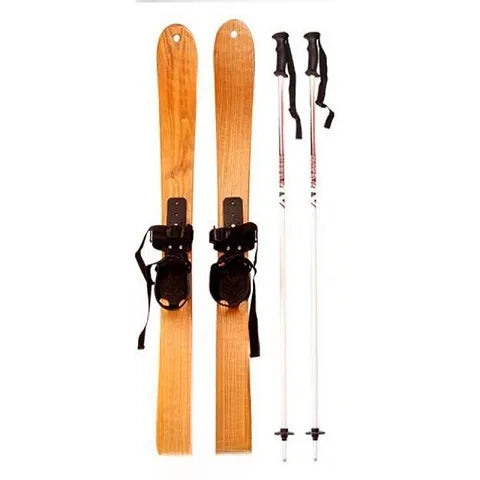 Outdoor Sports High Quality Log Skiing Skis Wooden Snowboards Sleigh
