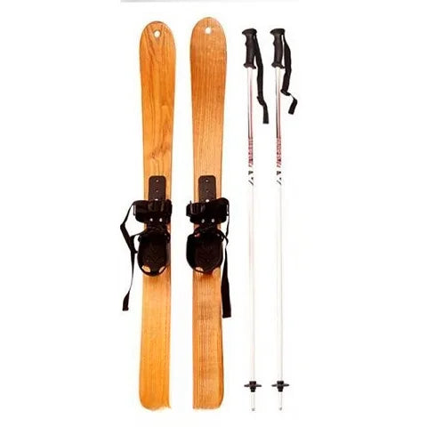 Outdoor Sports High Quality Log Skiing Skis Wooden Snowboards Sleigh