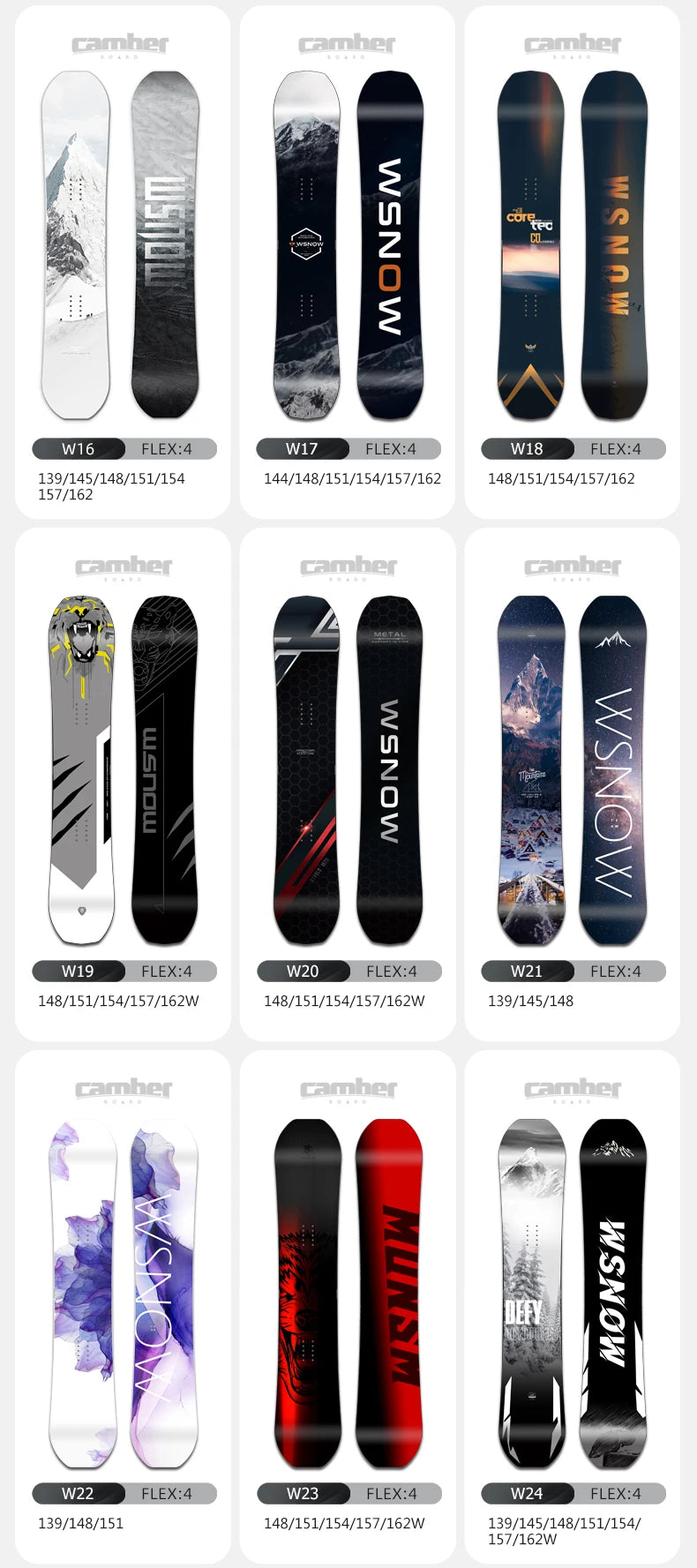 All-Around Adult Camber Rocker Snowboard Set for Men and Women Winter Style