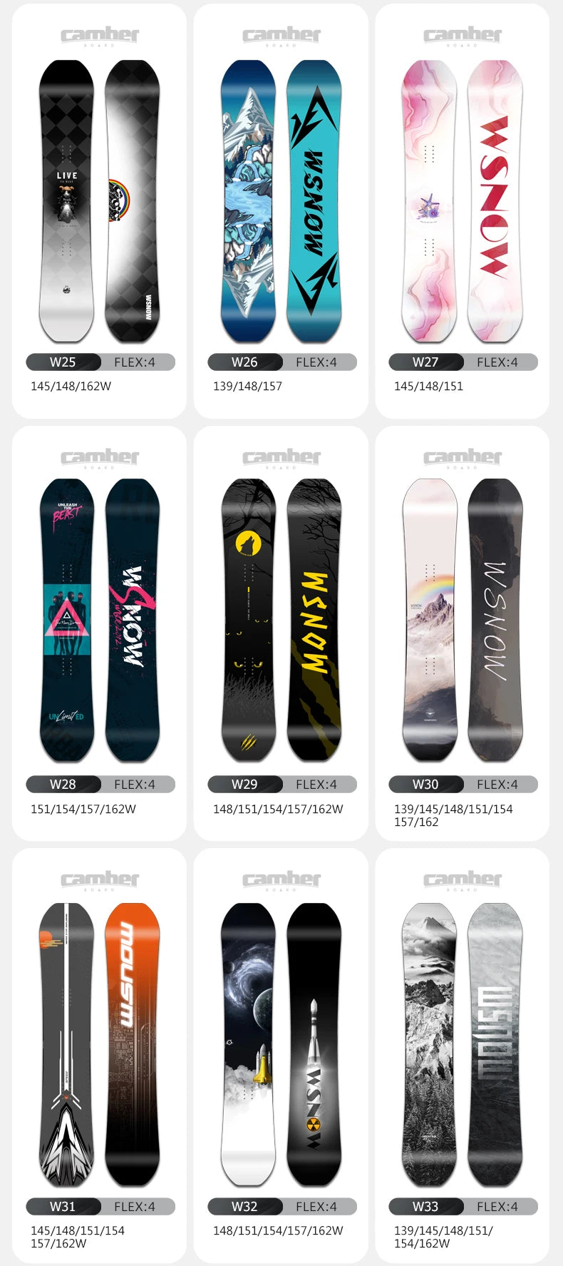 All-Around Adult Camber Rocker Snowboard Set for Men and Women Winter Style