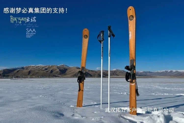 Outdoor Sports High Quality Log Skiing Skis Wooden Snowboards Sleigh