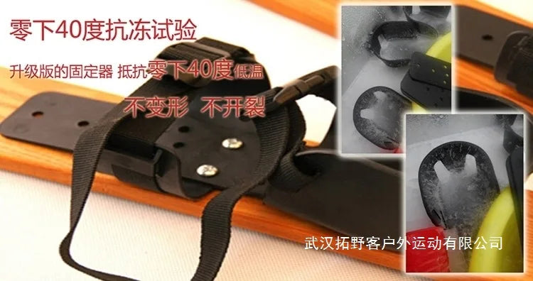 Outdoor Sports High Quality Log Skiing Skis Wooden Snowboards Sleigh