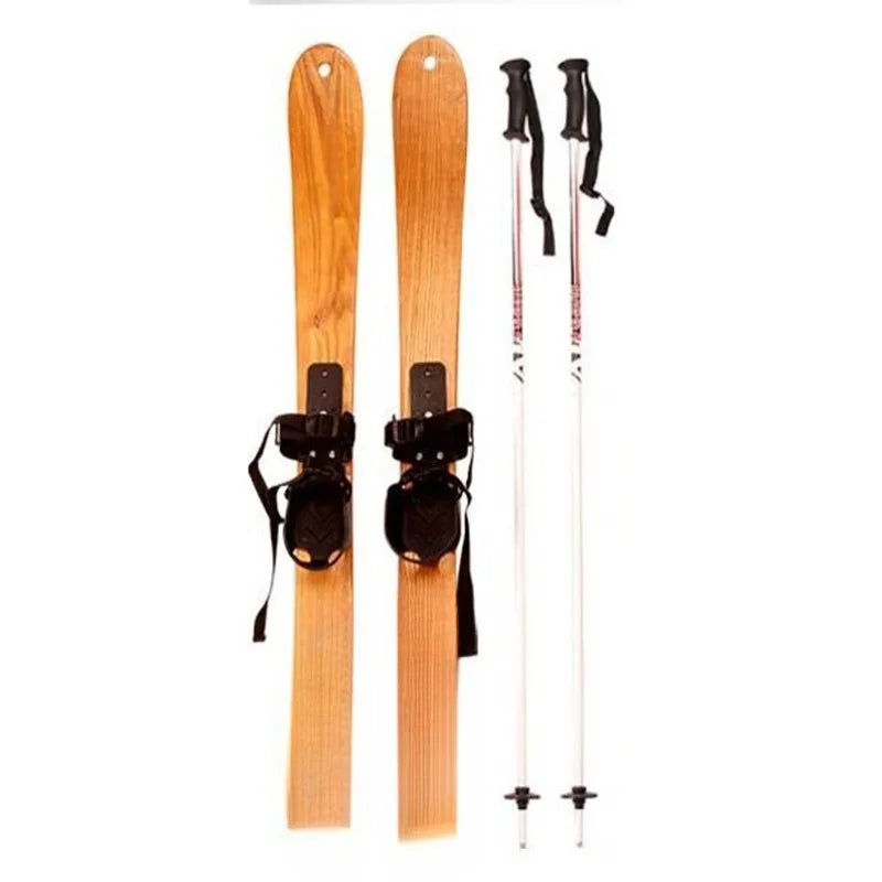Outdoor Sports High Quality Log Skiing Skis Wooden Snowboards Sleigh
