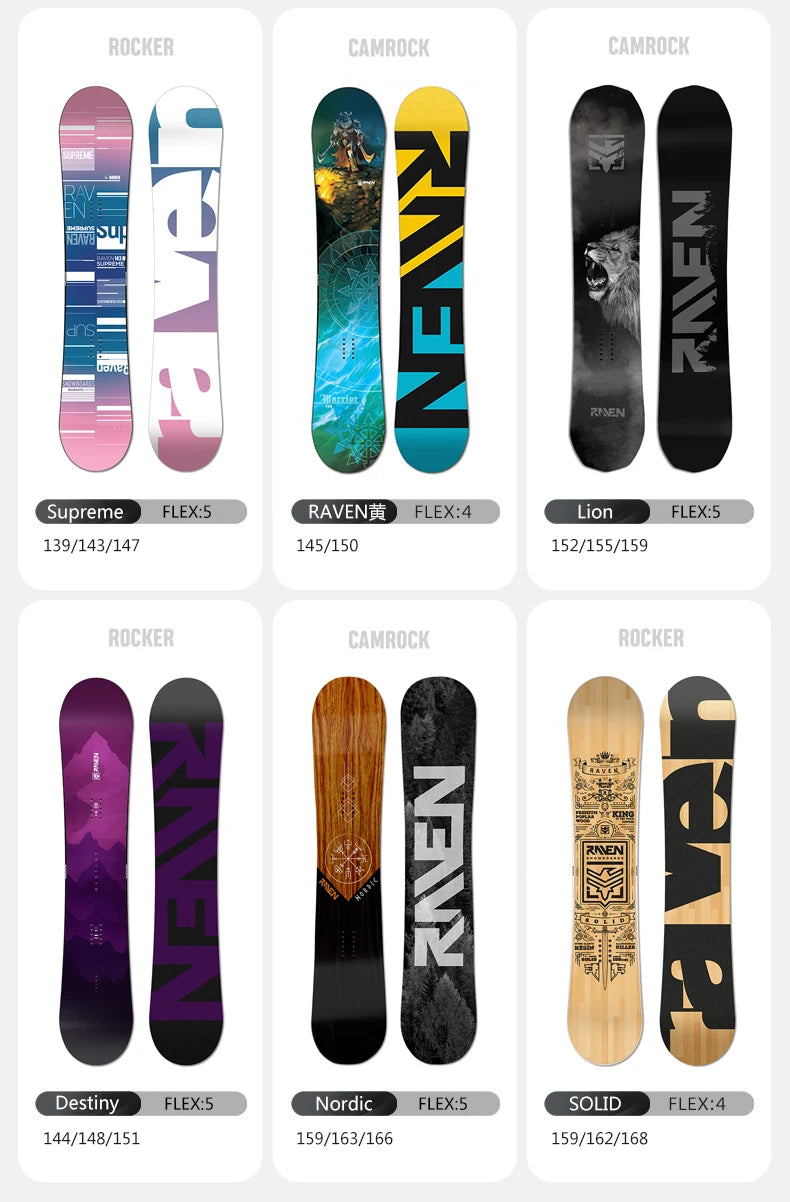 All-Around Adult Camber Rocker Snowboard Set for Men and Women Winter Style